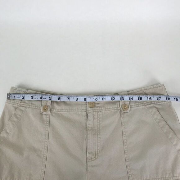 Lauren Jeans Co. Twill Shorts Women's Plus Size 14 Khaki 100% Cotton High Rise - Picture 5 of 9
